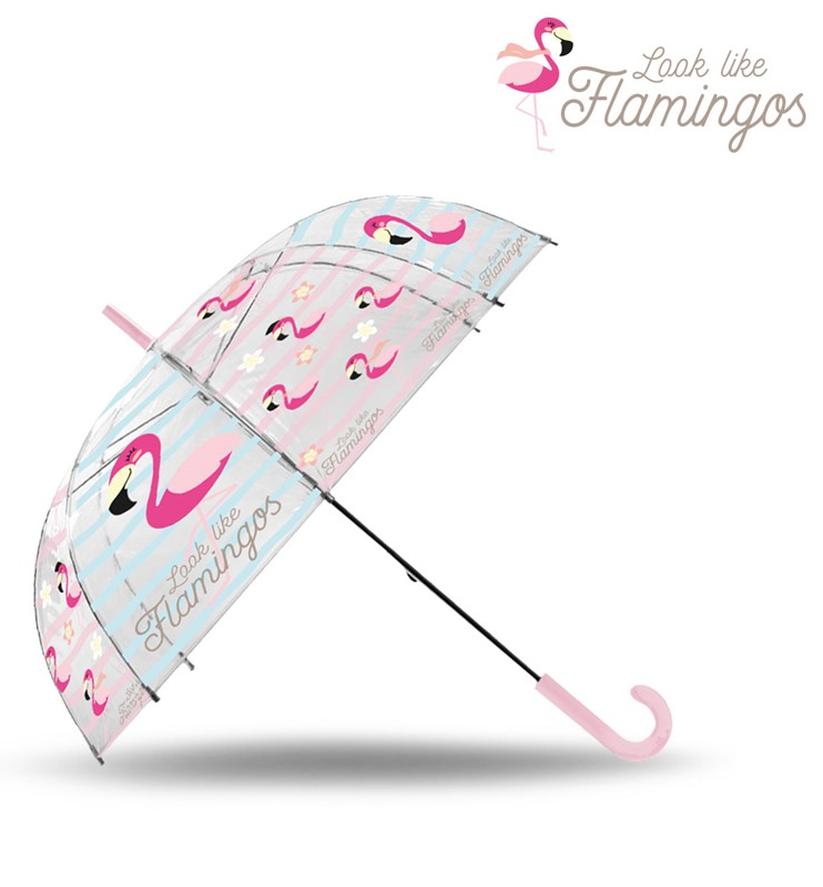 Paraguas transparente Juvenil Flamencos - Paraguas Paraguas infantiles Niña, Paraguas Juveniles - Que puedo Regalar