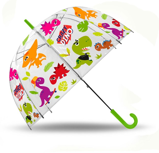Paraguas Infantil Transparente forma cúpula Dinosaurios Baby - Paraguas Infantiles, Paraguas infantiles - Que puedo Regalar